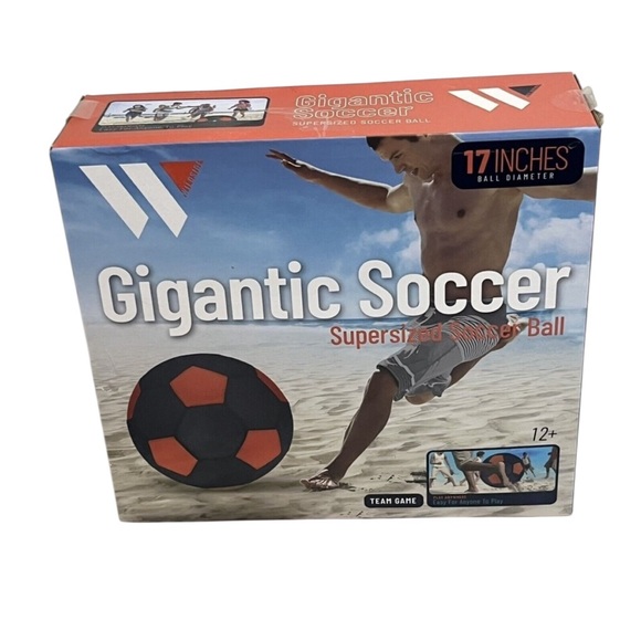 Wildside Other - Wildside Super Sized 17 Inch Gigantic Red Black Oversized Soccer Ball New In Box